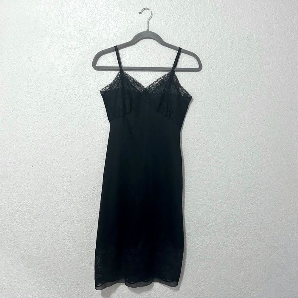 Black slip dress nightgown